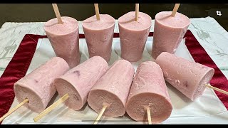 COMO HACER HELADOS O PALETAS DE FRESA CREMOSITAS CASERAS [upl. by Adleme187]