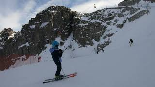 Passo Tonale Paradiso black ski run February 2023 [upl. by Trixy]