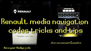 Renault media navigation codes tricks and tips [upl. by Descombes445]