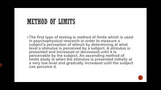 The methods of psychophysics [upl. by Elram924]