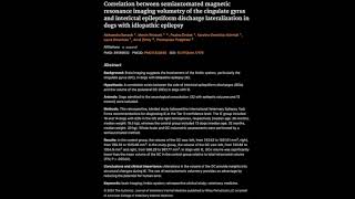 MRI Volumetric of cingulate gyrus and idiopathic epilepsy [upl. by Digirb]