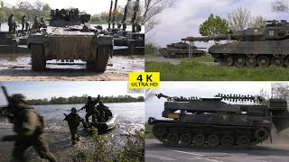 4Kᵁᴴᴰ VJTF Bundeswehr Manöver Wettiner Schwert Gewässerübergang Elbe Kompletter Film PzGrenBrig 37 [upl. by Adnuhsar]