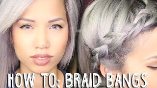 HOW TO  BRAID BANGSFRINGE [upl. by Fritz]