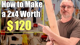 Woodworking Project to Sell  Using only a 2x4 [upl. by Deyes]