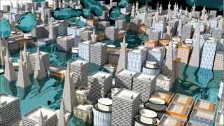 Blender Cycles City Tsunami HD [upl. by Chard]