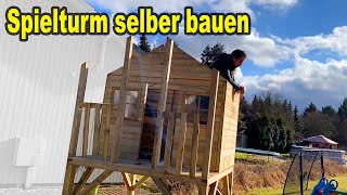 Klettergerüst selber aufbauen  Kletterturm bauen  Stelzenhaus ausbauen  Holzprofi Spielturm [upl. by Apple]