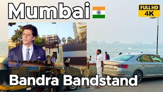 Bandra Bandstand  Shah Rukh Khans House India 4K  JMS Joyride [upl. by Yila]