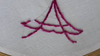 Split Back Stitch How to work a split back stitch Step By Step [upl. by Enihpesoj370]