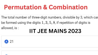 The total number of threedigit numbers divisible by 3 which can be formed using the digits 1358 [upl. by Laddie]