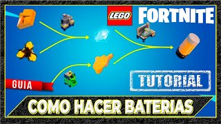 como hacer baterias🎮 LEGO Fortnite gameplay español [upl. by Ahsinaw112]