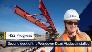 HS2 completes 3130 tonne second Wendover Dean Viaduct deck slide [upl. by Tuddor]