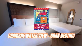 Ma chambre avec vue sur leau dans la tour Gran Destino du Disneys Coronado Springs Resort [upl. by Bodrogi]