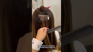 Install Full Head Hair Extensions in 30 Minutes with V Light Hair Extension Machine Kit [upl. by Niwri]