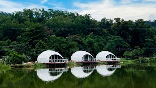 Luxury Glamping Tent Project  Waterdrop Glamping Pod [upl. by Glover362]