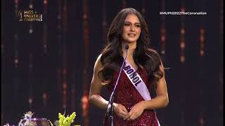 Miss Bohol Pauline Amelinckx Final Top 5 Q and A Miss Universe Philippines 2022 [upl. by Edlun]