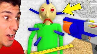 I Hunted Baldi With A NERF GUN  Baldis Basics [upl. by Daeriam]