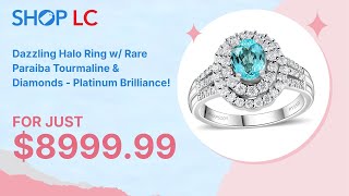 Rhapsody Platinum AAAA Paraiba Tourmaline amp Diamond Double Halo Ring [upl. by Carpenter]