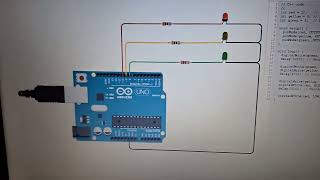 simulacion de un semaforo en Arduino [upl. by Enohpesrep]