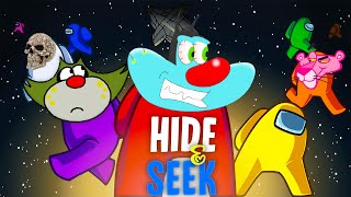 Oggy And Jack Playing Funny HIDE AND SEEK in Among us😂😂😂 [upl. by Cantlon764]