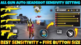 FREE FIRE ALL GUN AUTO HEADSHOT SENSIVITY SETTING  0 RECOIL AUTO HEADSHOT SENSITIVE SETTING  FF [upl. by Ahselrak]