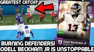 OBJ CATCH YOU MUST SEE ODELL BECKHAM JR DOMINATES Madden 19 Ultimate Team [upl. by Letha]