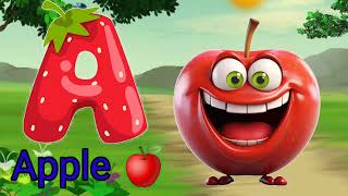 A for Apple  ABC Phonics Song  ABC Song  ABCD  English Alphabet Song abcd B for Ball  kid song [upl. by Atiek]