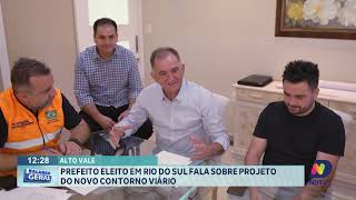 Prefeito eleito em Rio do Sul fala sobre projeto do novo contorno viário [upl. by Storz2]