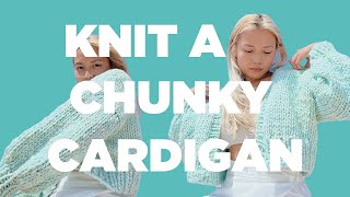 how to knit another chunky cardigan  oli cardigan walkthrough [upl. by Eninnej690]