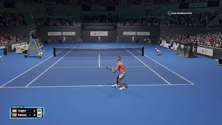 Nadal V Thiem Brisbane 2024  Ao Tennis 2 grand slam difficulty [upl. by Peale175]