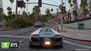 Ultra Realistic Remastered GTA 5  Lamborghini TEST RUN 4K Display [upl. by Cadman]