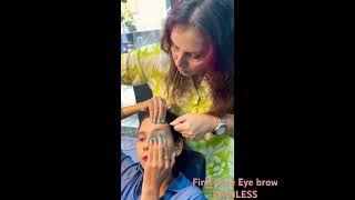 First time painless eyebrow shaping Happy Experience thebeautyexpertsalonandacademybeautyTrend [upl. by Oler]