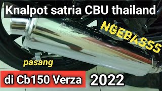 Knalpot Fu CBU Thailand di cb150 verza 2022 [upl. by Arriat74]