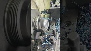 Cnc Turning With Both side tool Cutting Operation 😍✅ cnc turning cncmachining foryou [upl. by Rolyks]