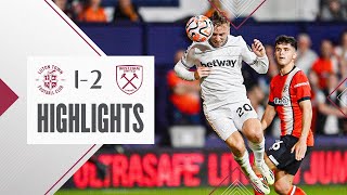 Luton Town 12 West Ham  Bowen Scores Again as Hammers Go Top  Premier League Highlights [upl. by Ymmij]