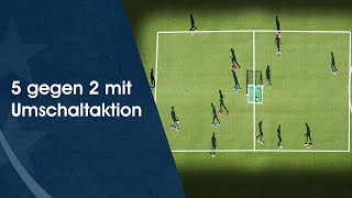 5 gegen 2 mit Umschaltaktion – Fußballtraining am Deutschen Fußball Internat [upl. by Amej]