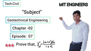 Geotechnical Engineering।। Chapter 02 ।। Prove 05।। Solution [upl. by Ecal]