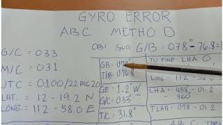 Gyro Error ABC Method [upl. by Namzed896]