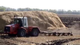 Kirovets 744 plowing  Трактор К744Р Кировец пахота [upl. by Bartholomew]