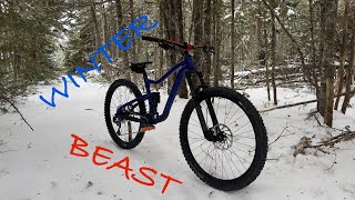 Studded Tires On My Trail Bike Winter BEAST [upl. by Philpot]