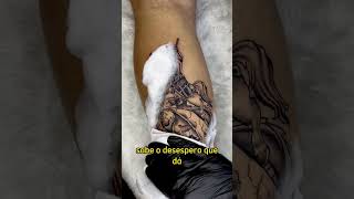 APAGOU O DECALQUE😨 tattoo tatuagem [upl. by Salohcim]