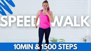 Speed Walk At Home Workout  1500 steps in 10 minutes [upl. by Ranger520]