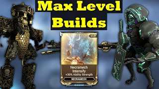 Warframe  Max Level Voidrig and Bonewidow Necramech Builds  High Damage Mechs [upl. by Rockafellow]