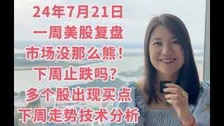 7月21日一周美股复盘，暑期回调属季节性行情；美股其实没那么熊！下周是否止跌？多标的买点初现；下周要点及交易注意事项；SPX NDX IWM NVDA AAPL META等走势技术分析等。 [upl. by Gough]