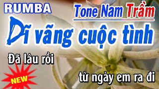 Dĩ Vãng Cuộc Tình karaoke rumba tone nam trầm  nhạc sống karaoke Thanh Trà [upl. by Amian]