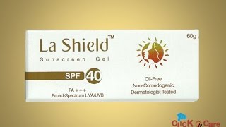 La Shield Sunscreen Gel SPF 40  Glenmark  ClickOnCarecom [upl. by Ahsi698]