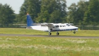 BrittenNorman BN2T4S Islander ► Landing and Takeoff ✈ Groningen Airport Eelde [upl. by Adnilemre]