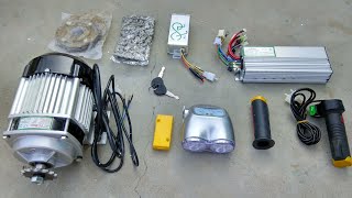 Powerful Electric bike kit Unboxing  750 w BLDC motor [upl. by Ikcim]