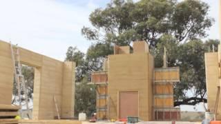 Rammed Earth Construction Timelapse [upl. by Warp]