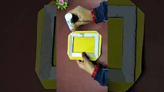 Latest Amazing Unique Beautiful photo frame making shorts ytshorts photoframe papercraft diy [upl. by Nilek]