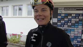 Lotte Kopecky  Interview at the start  World Championships Road Race Zürich 2024 [upl. by Steel]